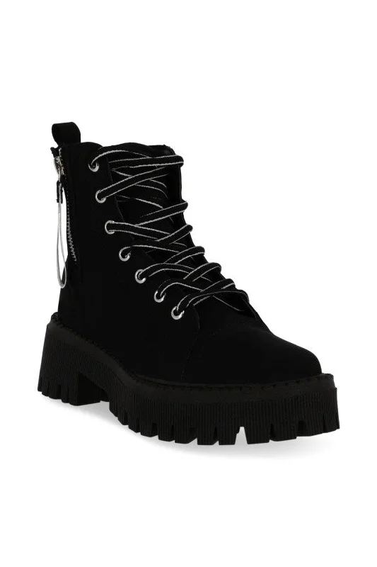 BOTIN DE PISO NEGRO CON ADORNO 29896