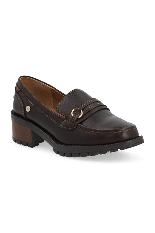 Zapato casual de piso café 75273