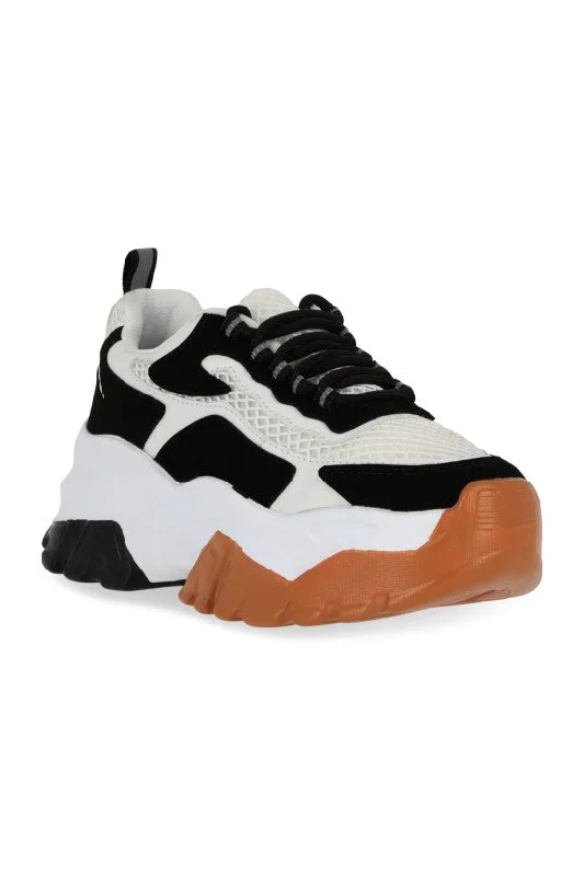 TENIS DE PLATAFORMA MULTICOLOR CON CINTAS 90449