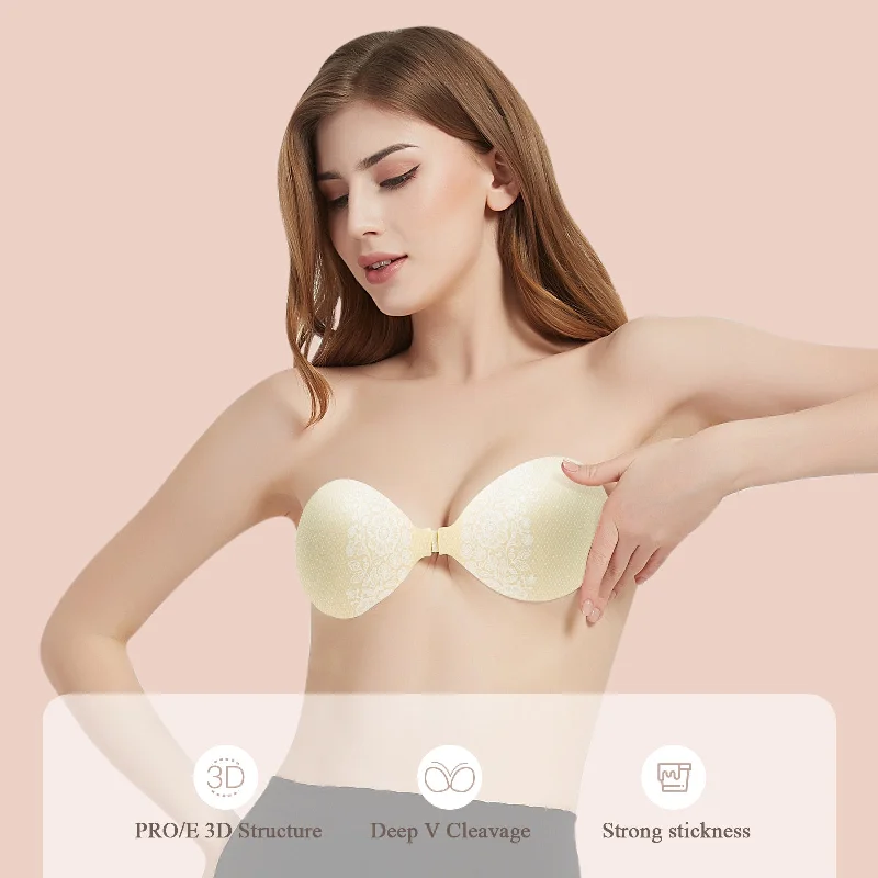 Fashion Lace Breast Sticker  Push-Up Invisible Strapless Underwear