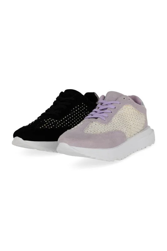 DÚO DE TENIS CASUAL NEGRO Y MORADO DÚO 305 / 53958