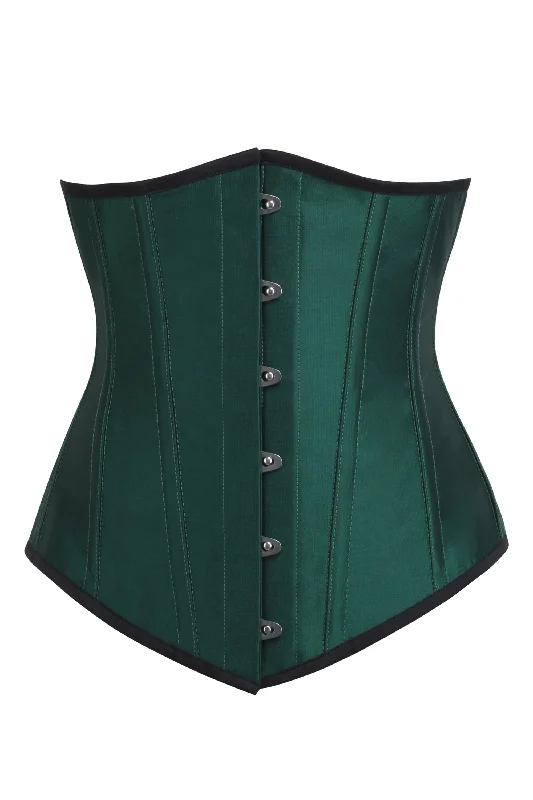 Longline Green Taffeta Underbust Corset