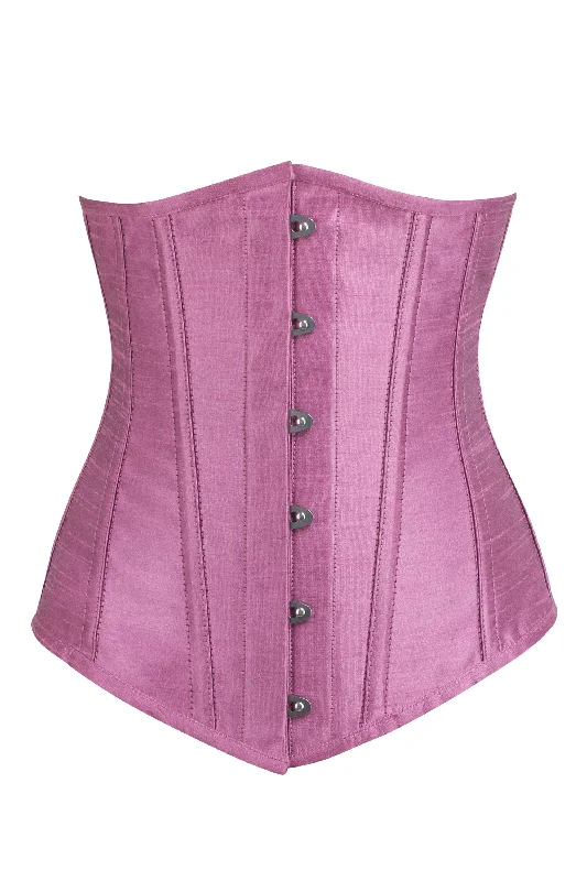 Longline Pink Satin Underbust Corset