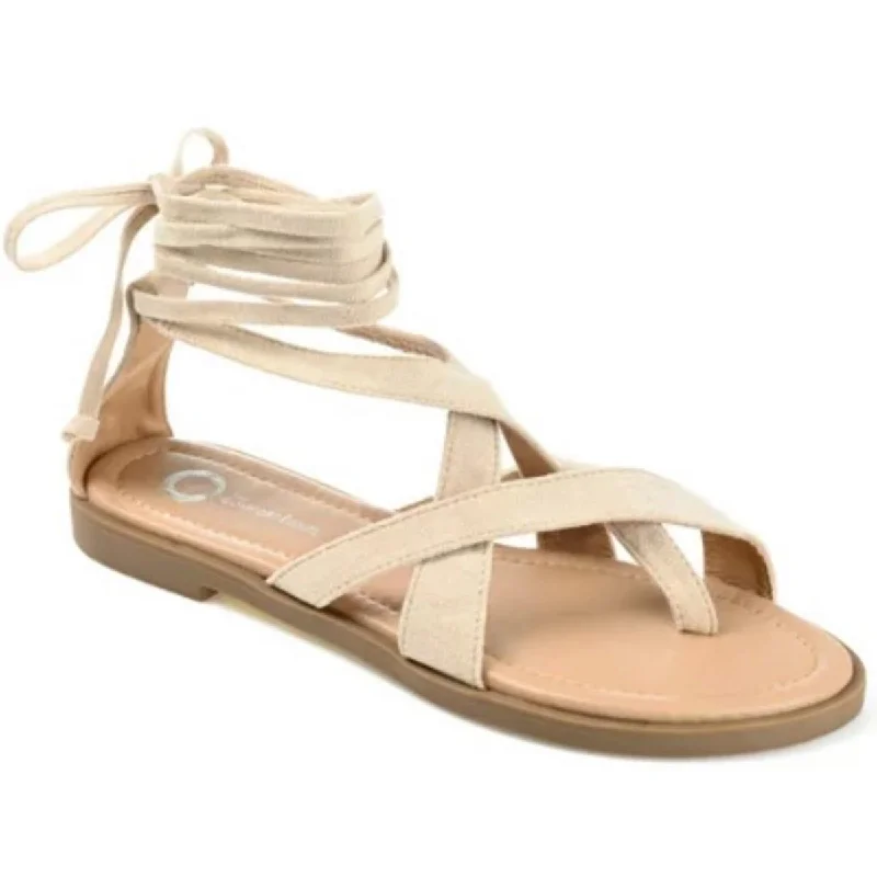Journee Collection Womens Toe Loop Strappy Strappy Sandals