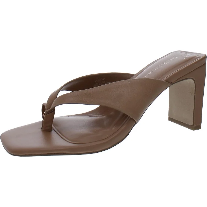 BCBGeneration Womens Flian Leather Block Heels