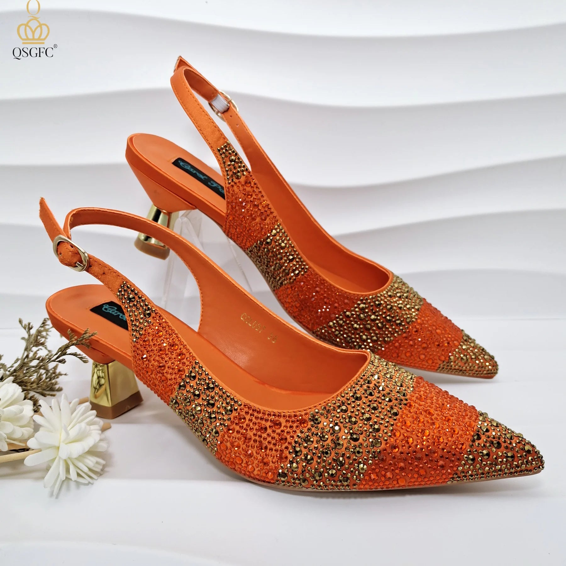 A PAIR SHOES ORANGE