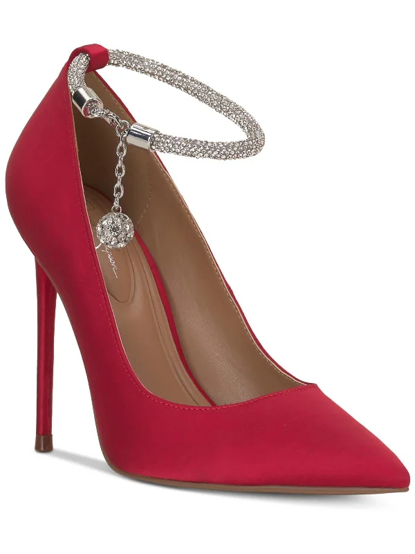 Sekani Womens Padded Insole Satin Ankle Strap