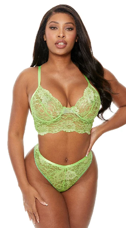 Longline Lace Bra Set