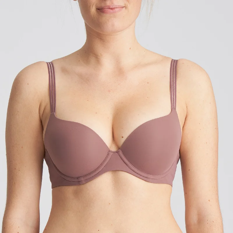 Marie Jo L’Aventure Louie Satin Taupe Push Up T Shirt Bra 0122097