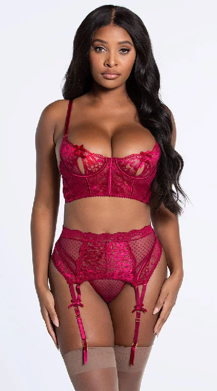 On Point Mesh and Lace Bra Set