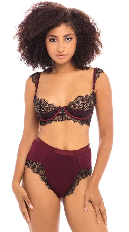 Zealous Zinfandel High Waist Bra Set