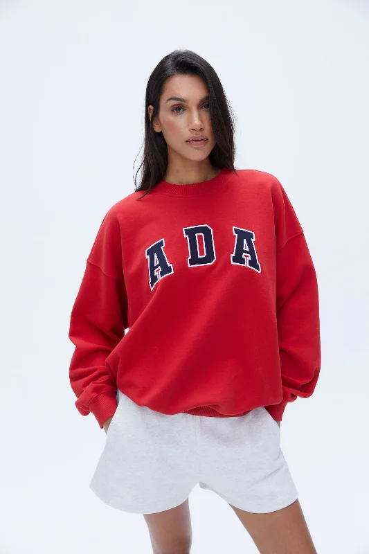 ADA Oversized Sweatshirt - Classic Red