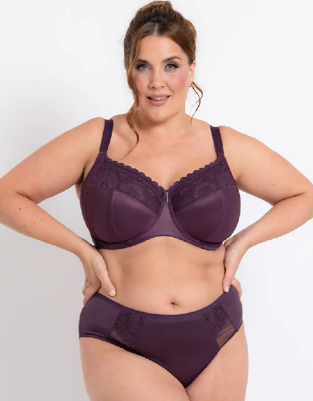 Adella Athena Full Cup Side Support Bra Plum