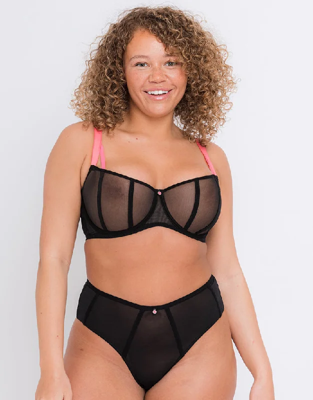 Curvy Kate Elementary Balcony Bra Black/Pink