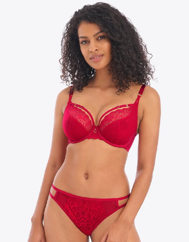 Freya Temptress Plunge Bra Cherry Red