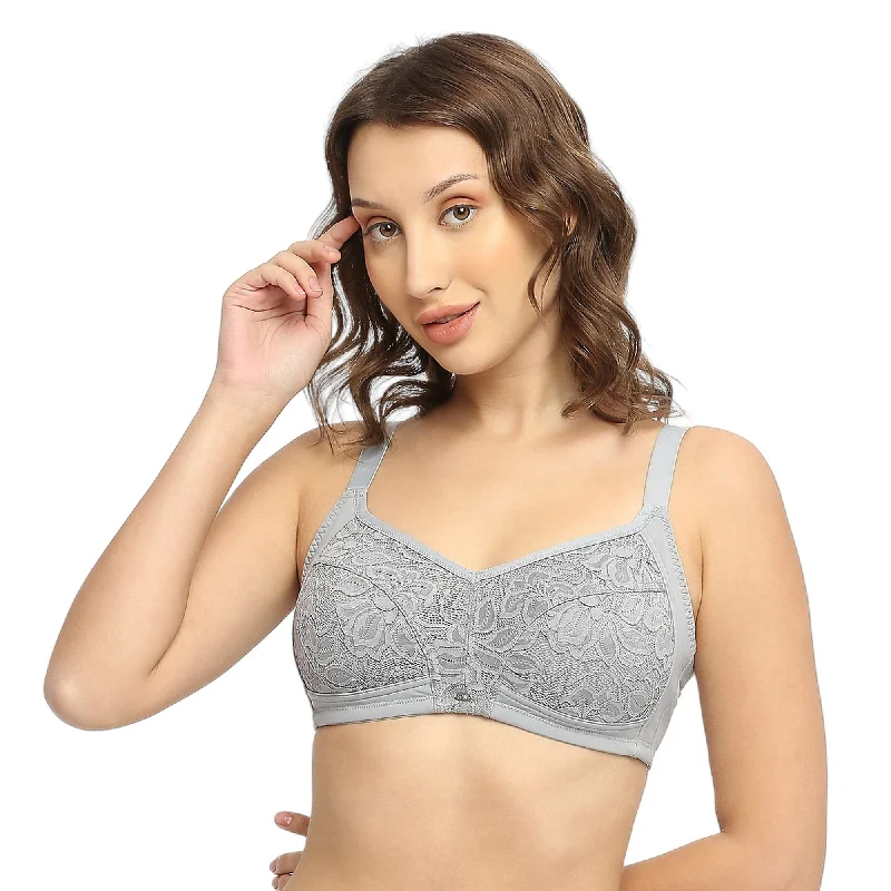 Full Coverage Non Padded Non Wired Lacy Bra-FB-709