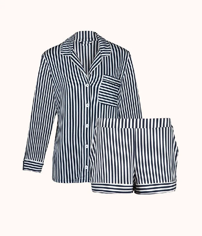 The All-Day Lounge Shirt & Short Bundle - Print: Mini Stripe Print