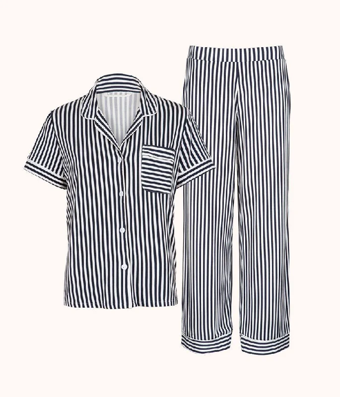 The All-Day Short Sleeve & Pant Bundle - Print: Mini Stripe Print