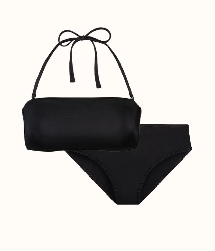 The Bandeau & High Waist Swim Bundle: Jet Black