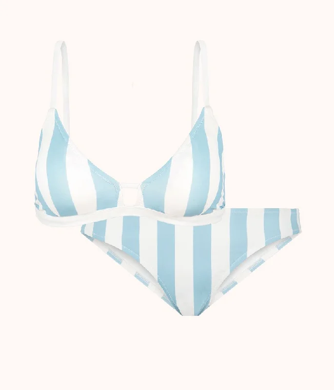 The Bralette & Bikini Swim Bundle - Print: Cabana Stripe