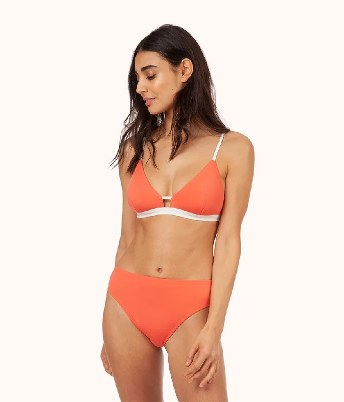 The Bralette: Coral/White