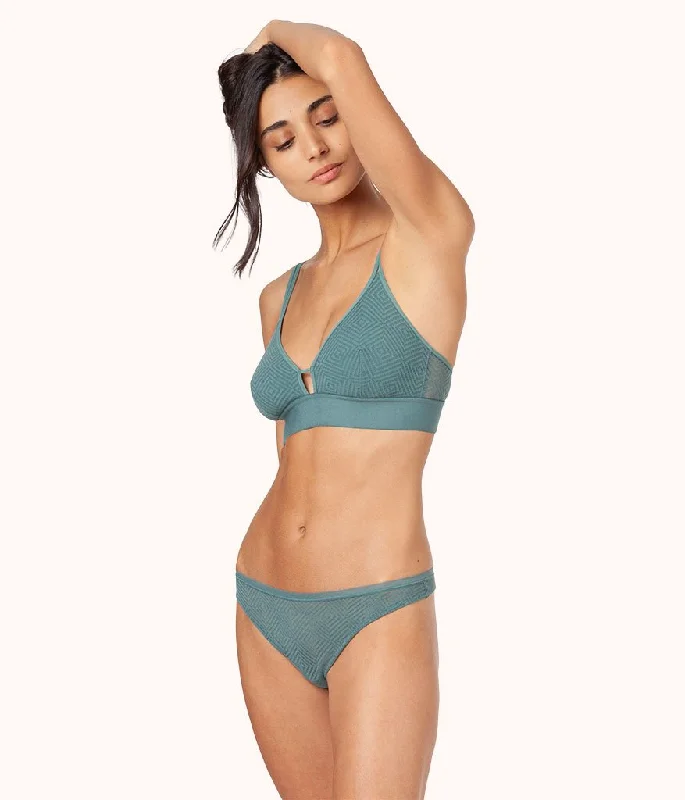 The Deco Mesh Thong: Harbor Green