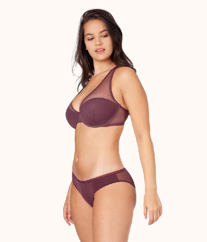 The Mesh Back Bikini: Plum