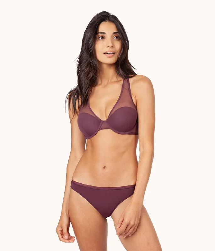 The No Show Thong: Plum