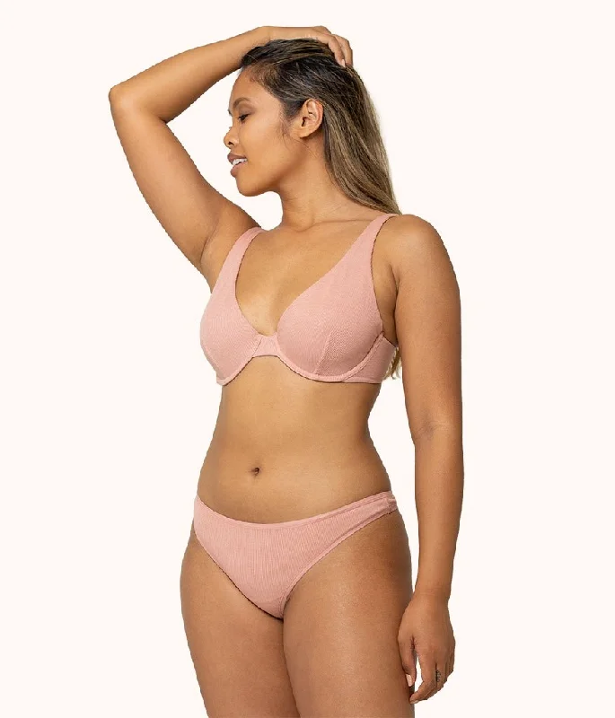 The Ribbed Thong: Shell Pink