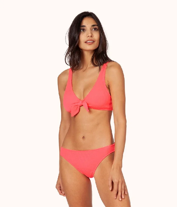 The Ruched Bikini: Electric Pink