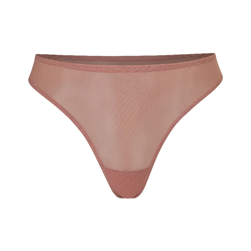 MESH BUILT UP THONG | ROSE CLAY