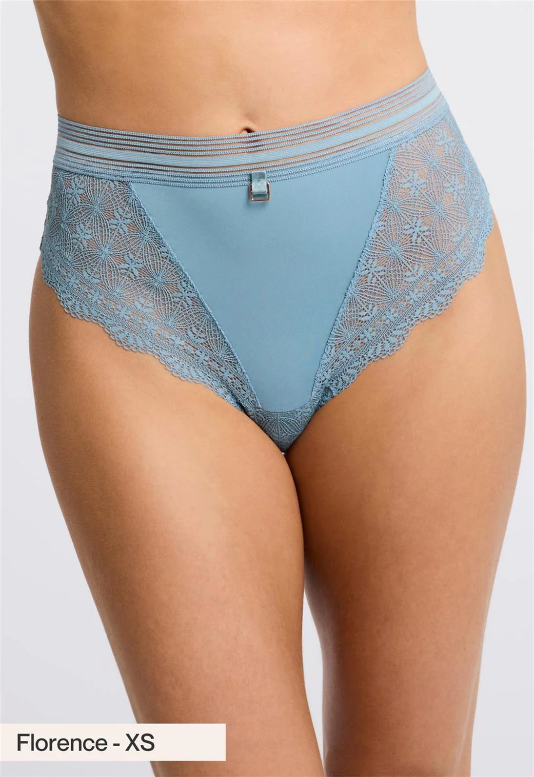 Salt Spring High Waist Brief In Sea Salt - Montelle