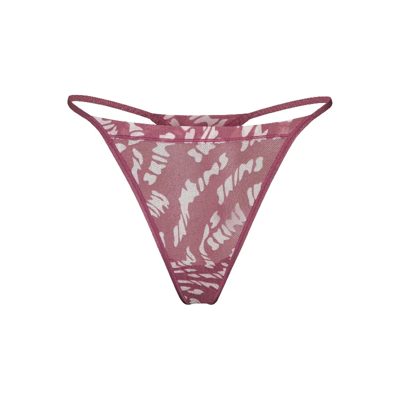 SUMMER MESH STRING THONG | RASPBERRY SWIRL