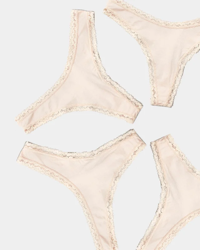 Thong Four Pack - Sand