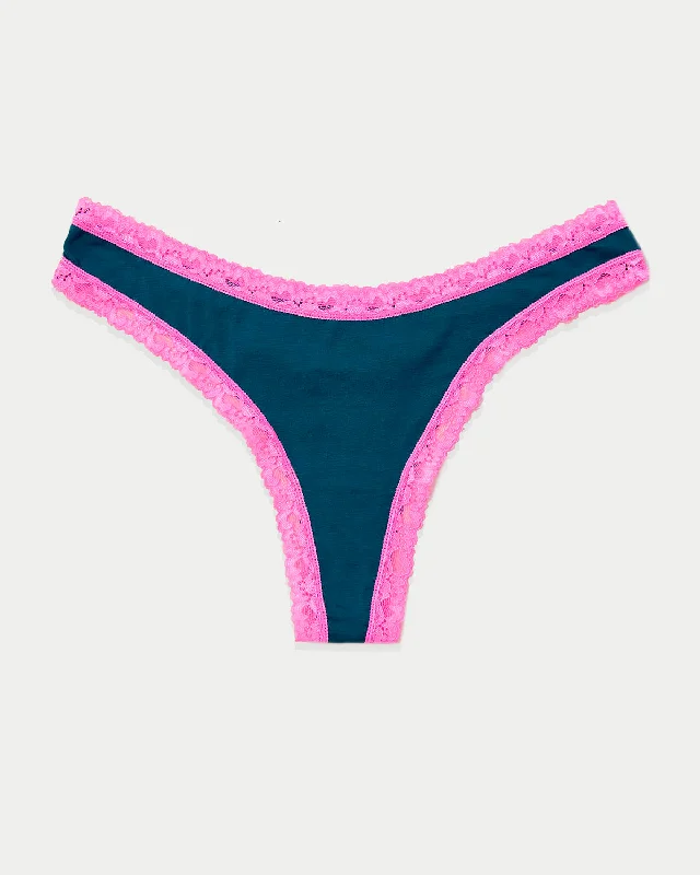 Thong - Midnight Neon Pink