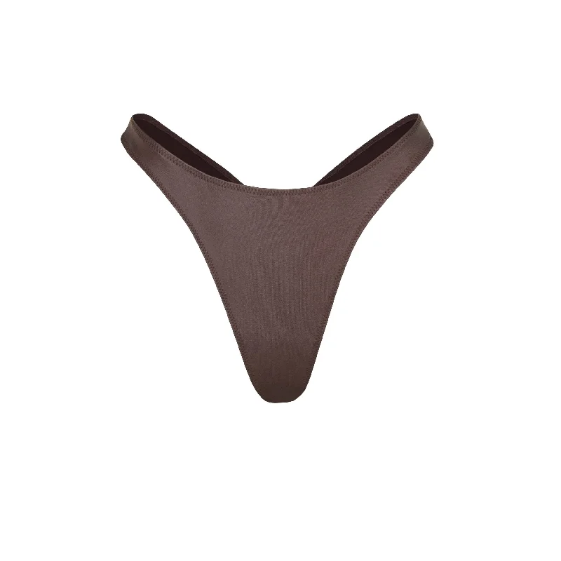 WET JERSEY DIPPED THONG | COCOA