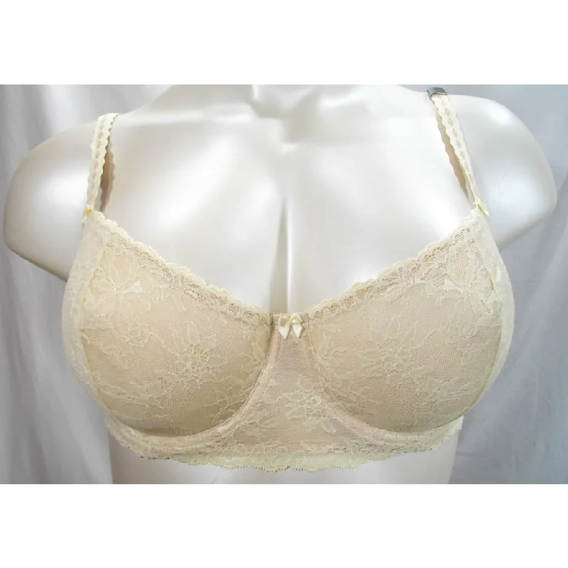 Felina 5894 Harlow Sheer Lace Full Busted Demi Underwire Bra 40D Nude NWT