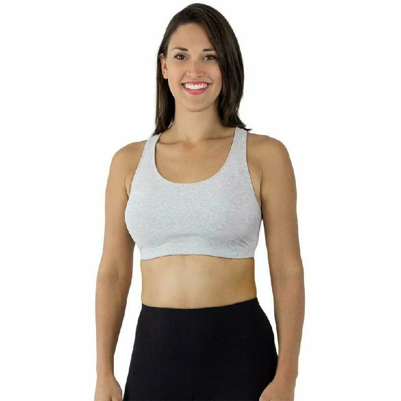 Serena Cotton Wirefree Racerback Plus Size Sports Bra