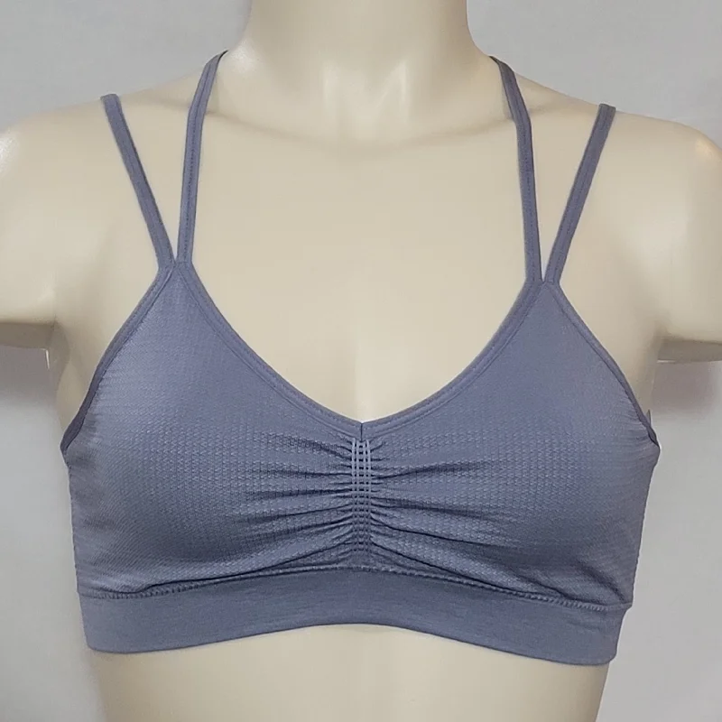 Xhilaration Strappy Back Jacquard Bralette Size SMALL Slate Gray