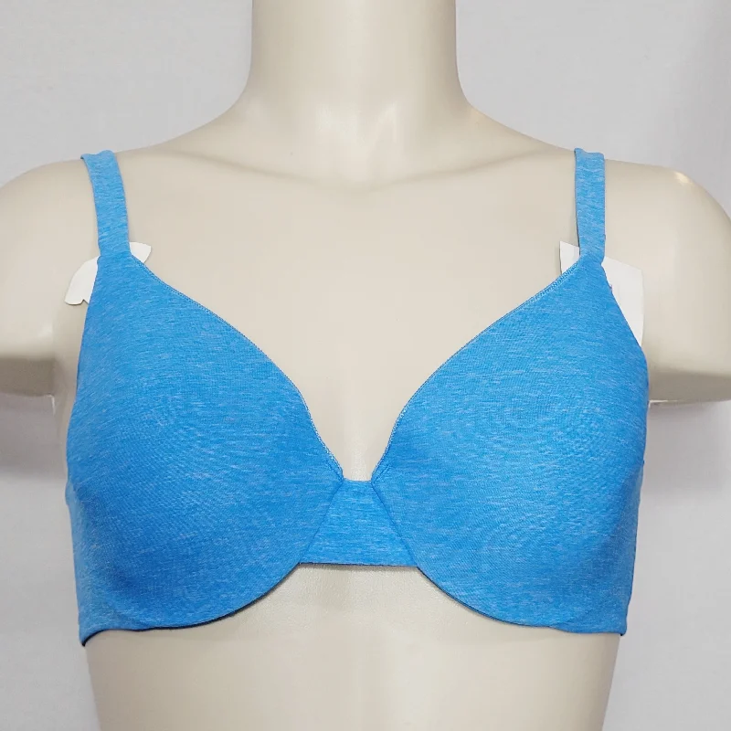 Hanes HU02 HP02 Ultimate T-Shirt Soft Underwire Bra 34C Blue NWT