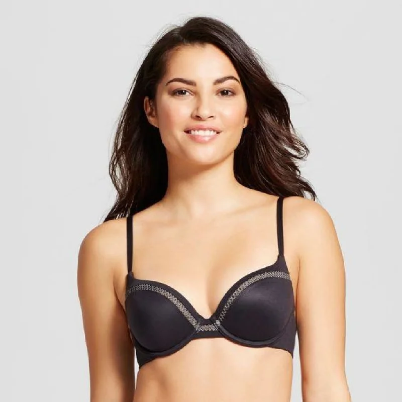 Maidenform Self Expressions SE9500 Comfort Devotion Memory Foam Demi UW Bra 34A Black