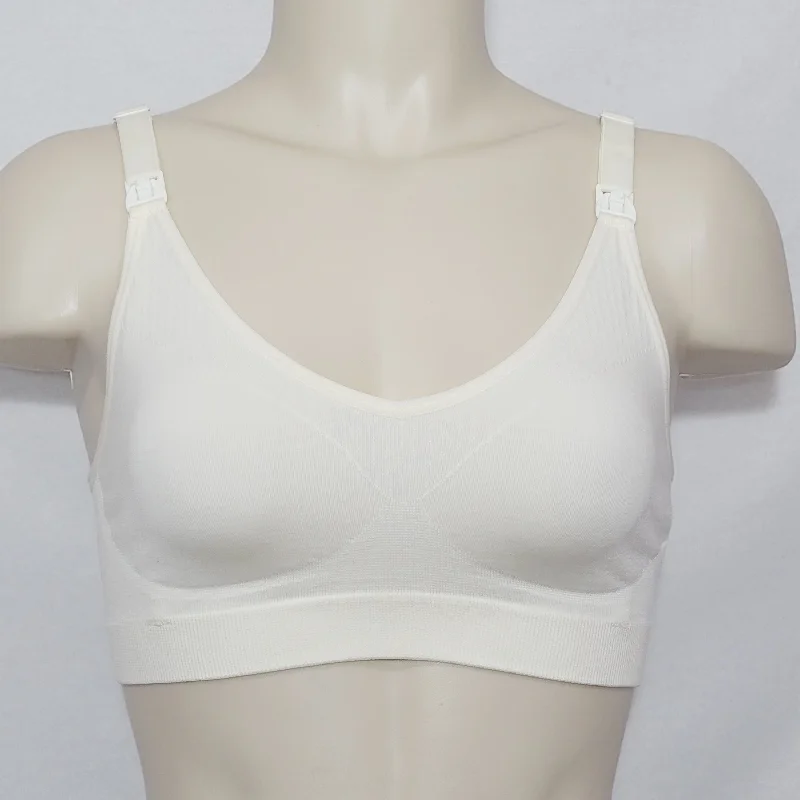Medela Basics Collection Seamless Maternity Nursing Wire Free Bra Size SMALL Ivory NWT