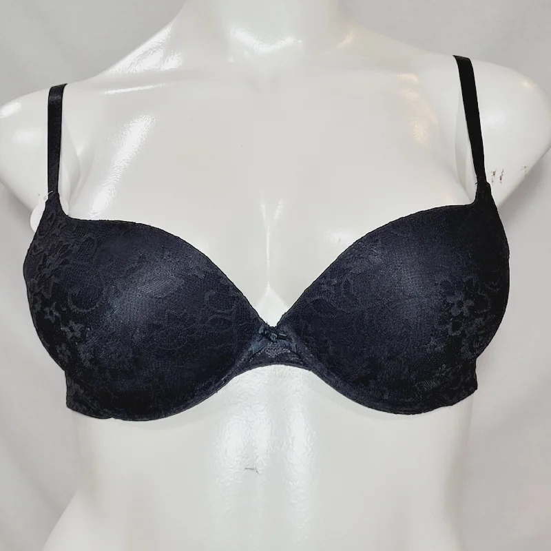 Xhilaration Lace T-Shirt Convertible Push-Up Plunge Underwire Bra 36D Black NWT