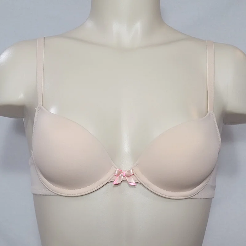 Xhilaration Perfect T-Shirt Convertible Lightly Lined Underwire Bra 32AA Nude