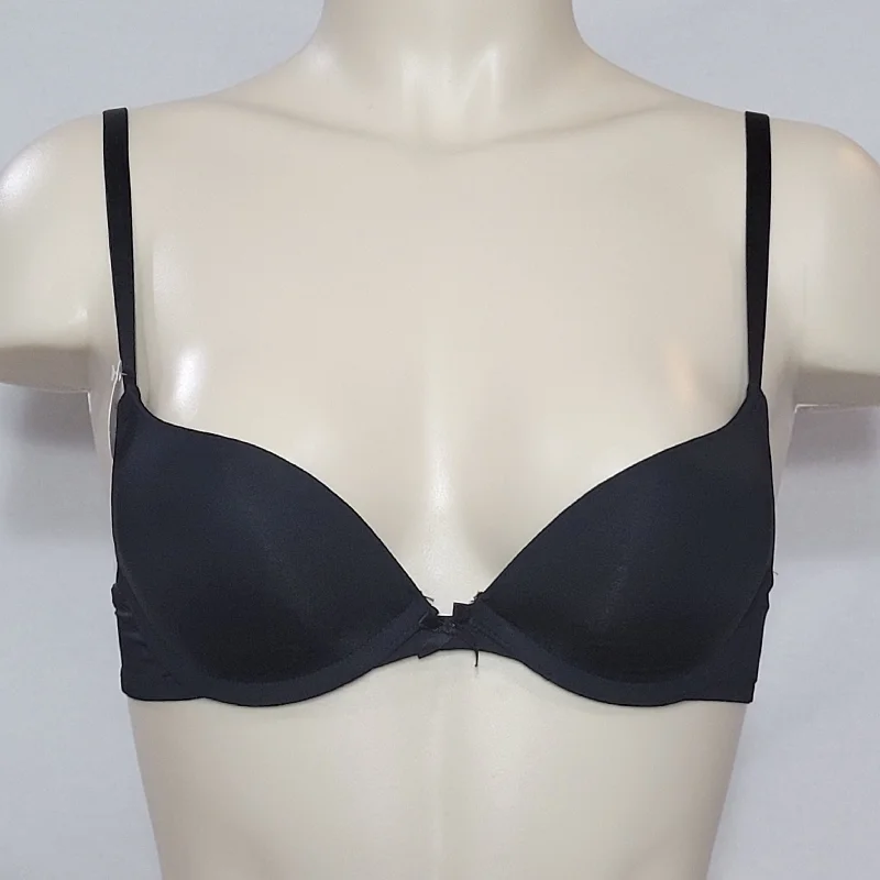 Xhilaration Perfect T-Shirt Convertible Push-Up Plunge Underwire Bra 32AA Ebony Black