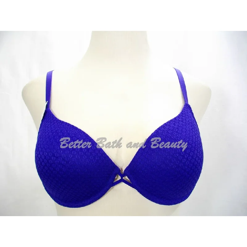 Xhilaration Perfect T-Shirt Strappy Back Underwire Bra 32B Kindred Blue NWT