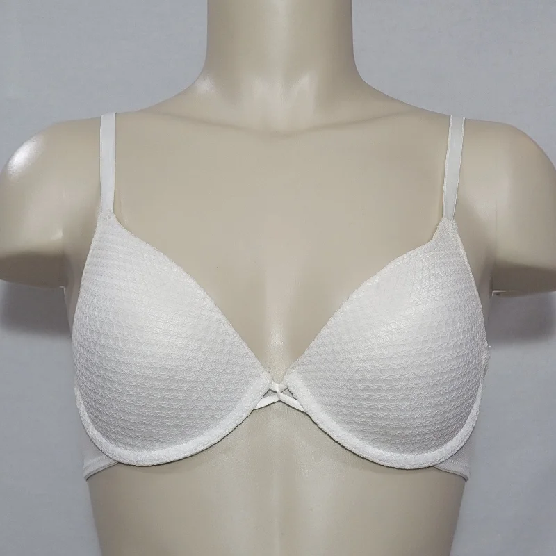Xhilaration Perfect T-Shirt Strappy Back Underwire Bra 34C White NWT