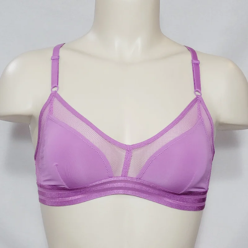 Xhilaration Sporty Mesh Racer Bralette MEDIUM Vivid Violet