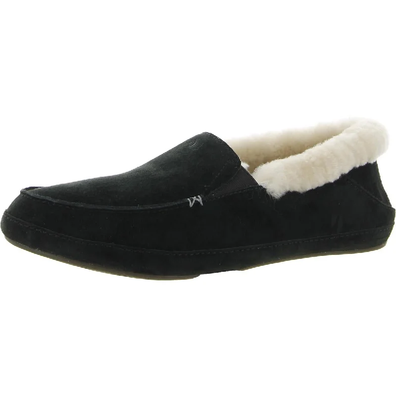 OluKai Womens Ku'Una Shearling Cozy Moccasin Slippers
