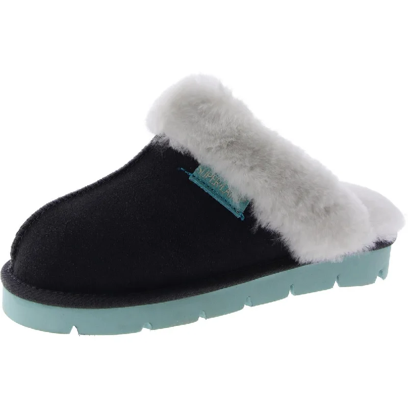 Superlamb Womens ONAGER Shepskin Slip on Slide Slippers